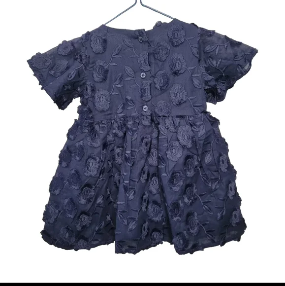 Janie and Jack Navy Floral Dress NWT - Picture 2 of 5